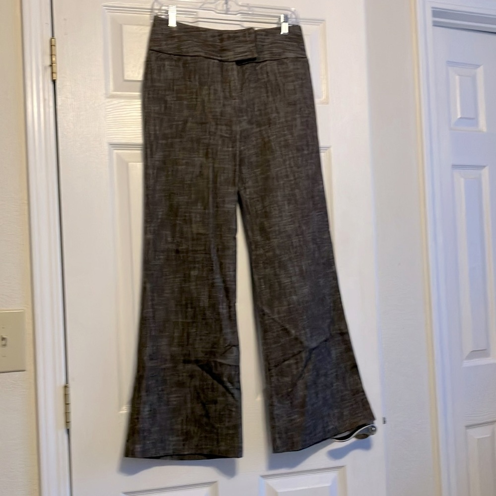 BCX Junior’s 9 tweed Y2K dress office work flared leg brown Pants slacks low